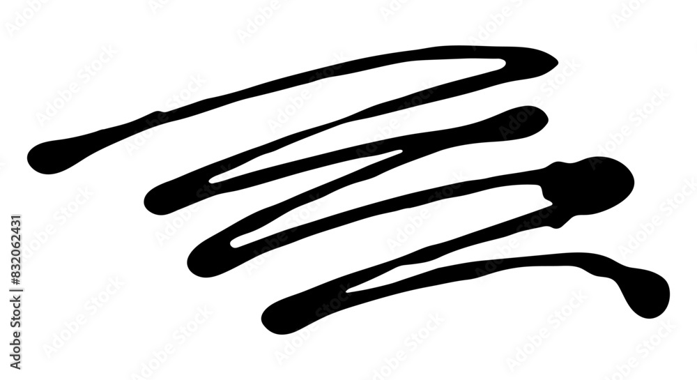Underline, hand drawn. Paint template for text composition. Vector illustration Underline, hand drawn. Paint template for text composition. Vector illustration