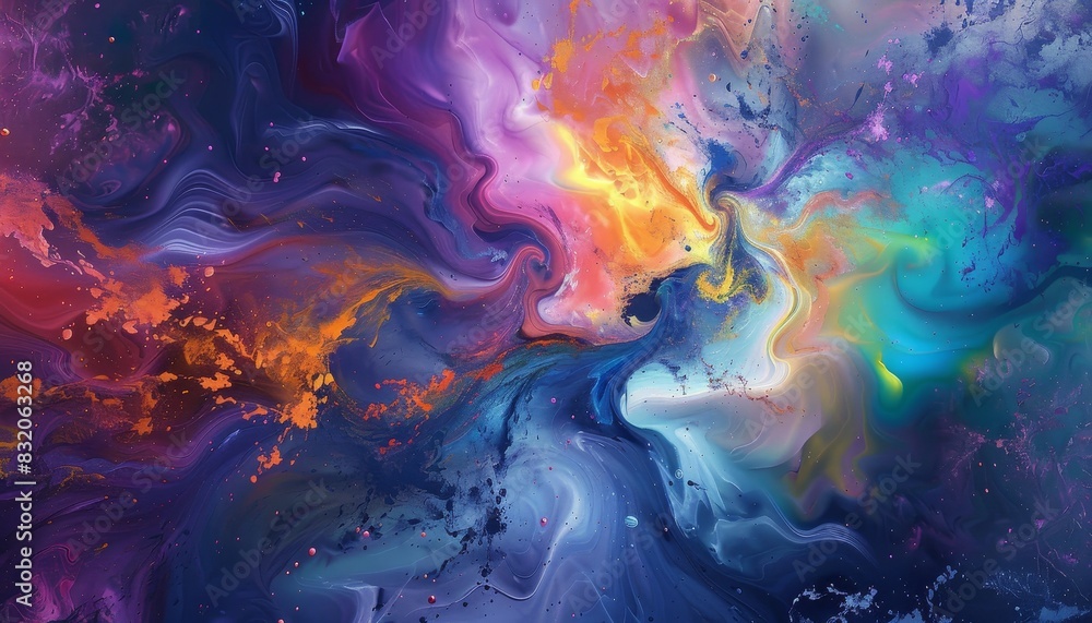 Desktop Wallpaper with 8k Colorful Paint Splash. Desktop Wallpaper with 8k Colorful Paint Splash.