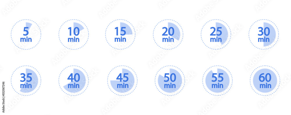 Stopwatch and Timer Icons Set. Label measure time, cooking time and more Stopwatch and Timer Icons Set. Label measure time, cooking time and more