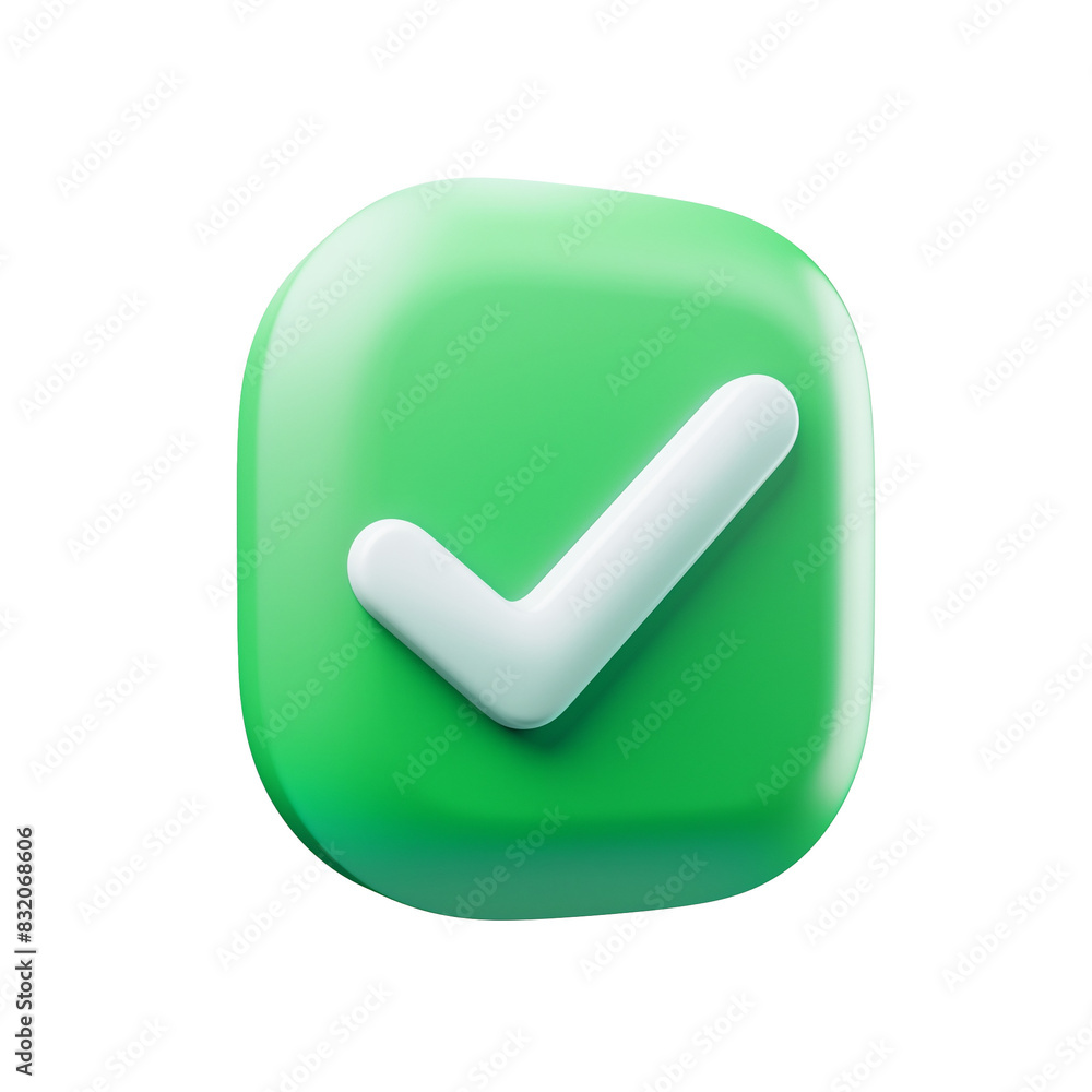 A green square with a white check mark on it A green square with a white check mark on it