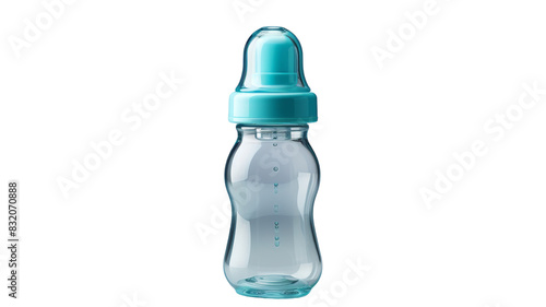 plastic baby bottle On white Background. photo