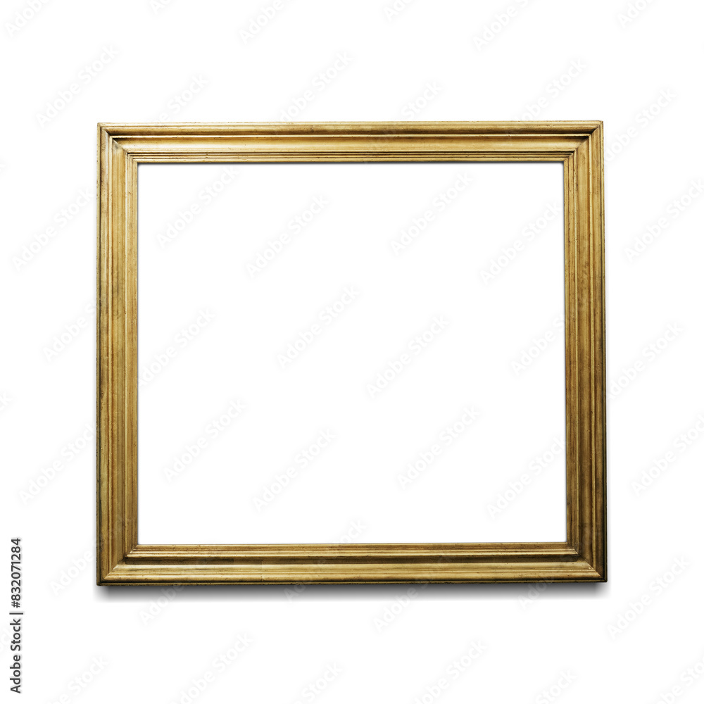 Gold picture frame mockup transparent png Gold picture frame mockup transparent png