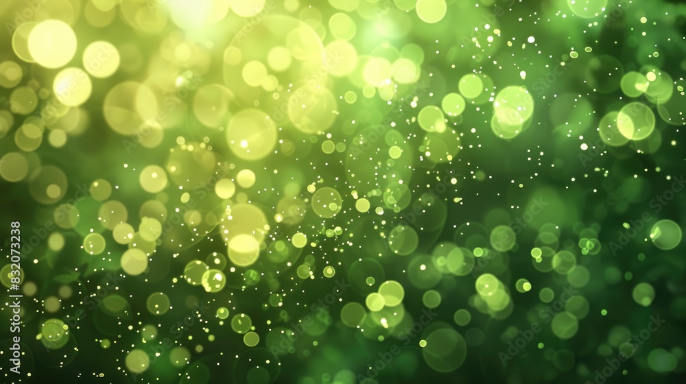 Abstract green background with bokeh lights created digitally Abstract green background with bokeh lights created digitally