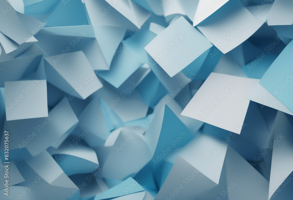 Abstract blue and light blue color paper geometry composition banner background Abstract blue and light blue color paper geometry composition banner background