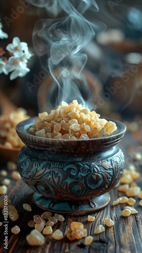 Frankincense and myrrh are two of the most precious and valuable gifts that the Magi brought to the infant Jesus photo