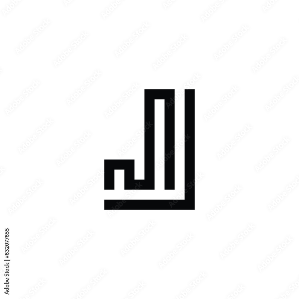 the letters M and J are square simple symbol logo vector the letters M and J are square simple symbol logo vector