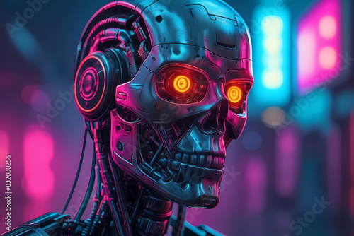 Sentinel  Futuristic AI Robotic Soldier Head