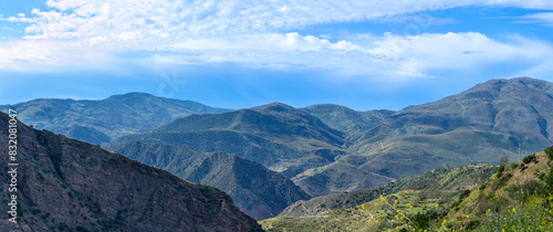 Panoramic view on Sierra Nevada range, Andalusia, Spain