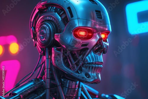 Sentinel  Futuristic AI Robotic Soldier Head