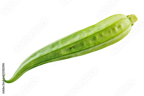 a green vegetable with a white background