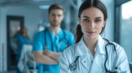 The confident medical team photo