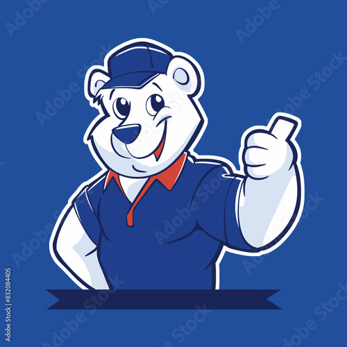 Polar Bear Cartoon Mascot Vector