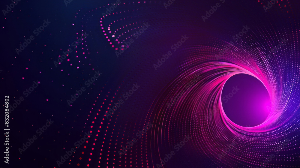 Abstract dynamic spiral with sound wave pattern in purple and pink Abstract dynamic spiral with sound wave pattern in purple and pink