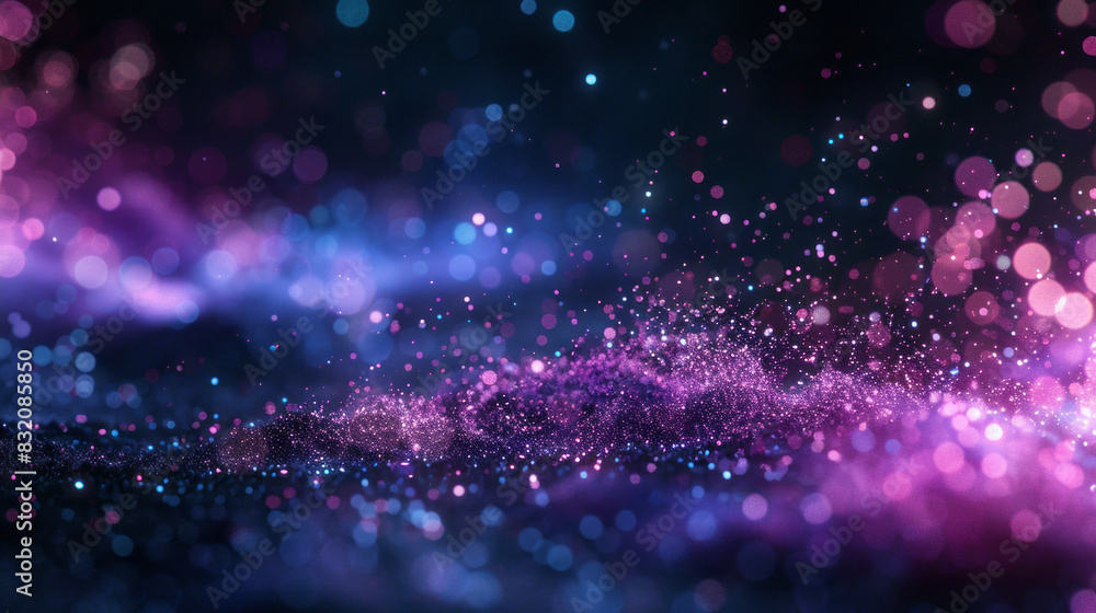 Abstract glowing particles in stunning cosmic landscape Abstract glowing particles in stunning cosmic landscape