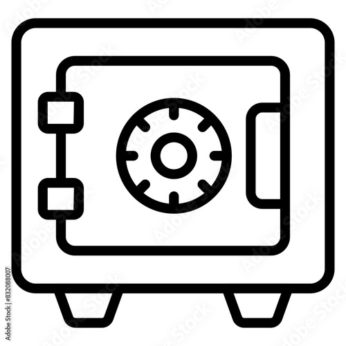 Modern design icon of bank vault


