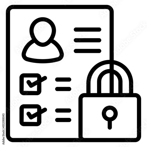 Conceptual linear design icon of list

