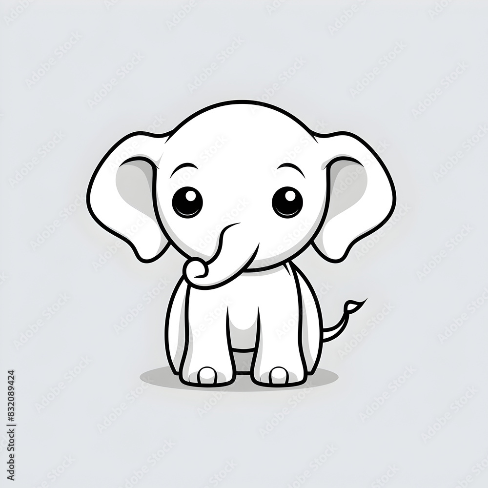 Obraz premium coloring page elephant