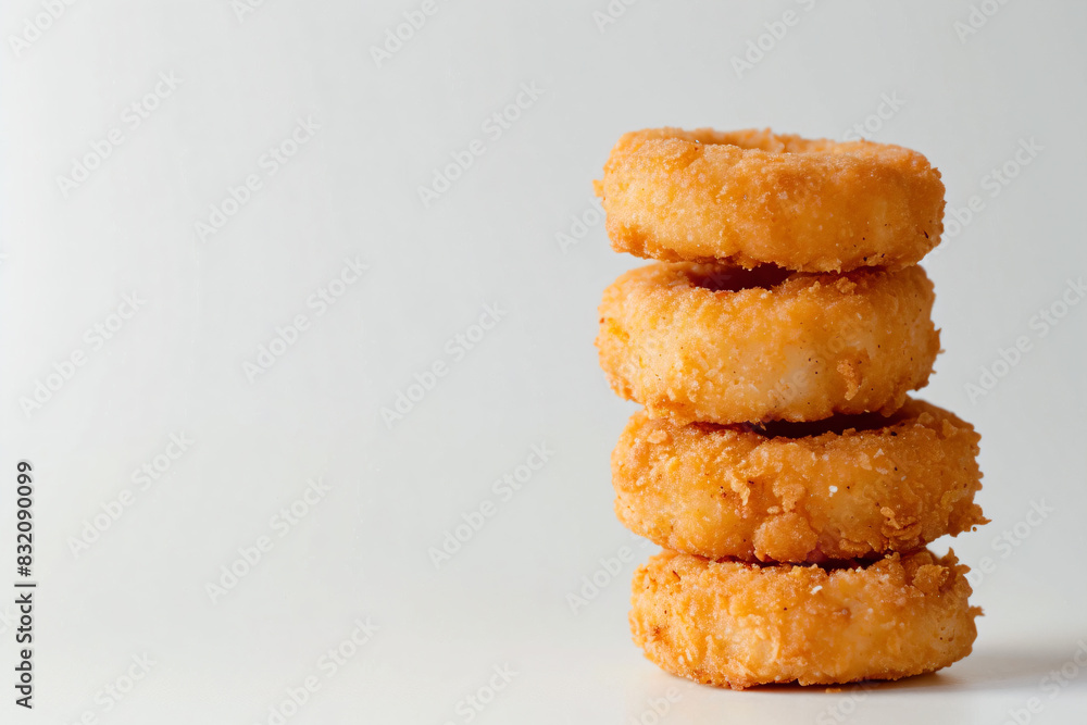 a stack of five donuts sitting on top of each other a stack of five donuts sitting on top of each other