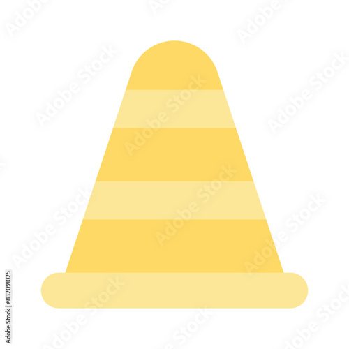 An amazing icon of traffic cone in modern style