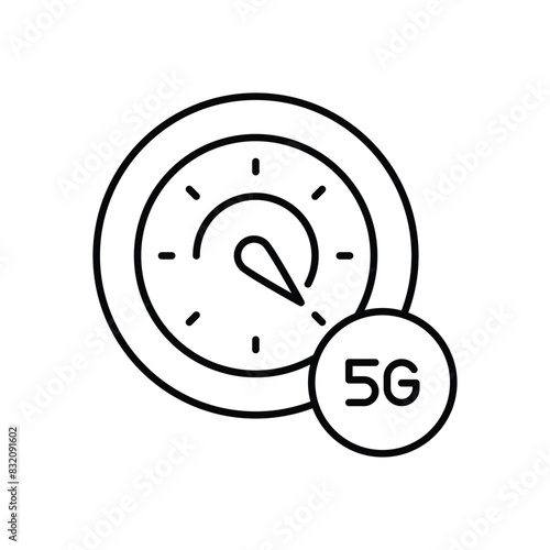 5g Speed Test vector icon