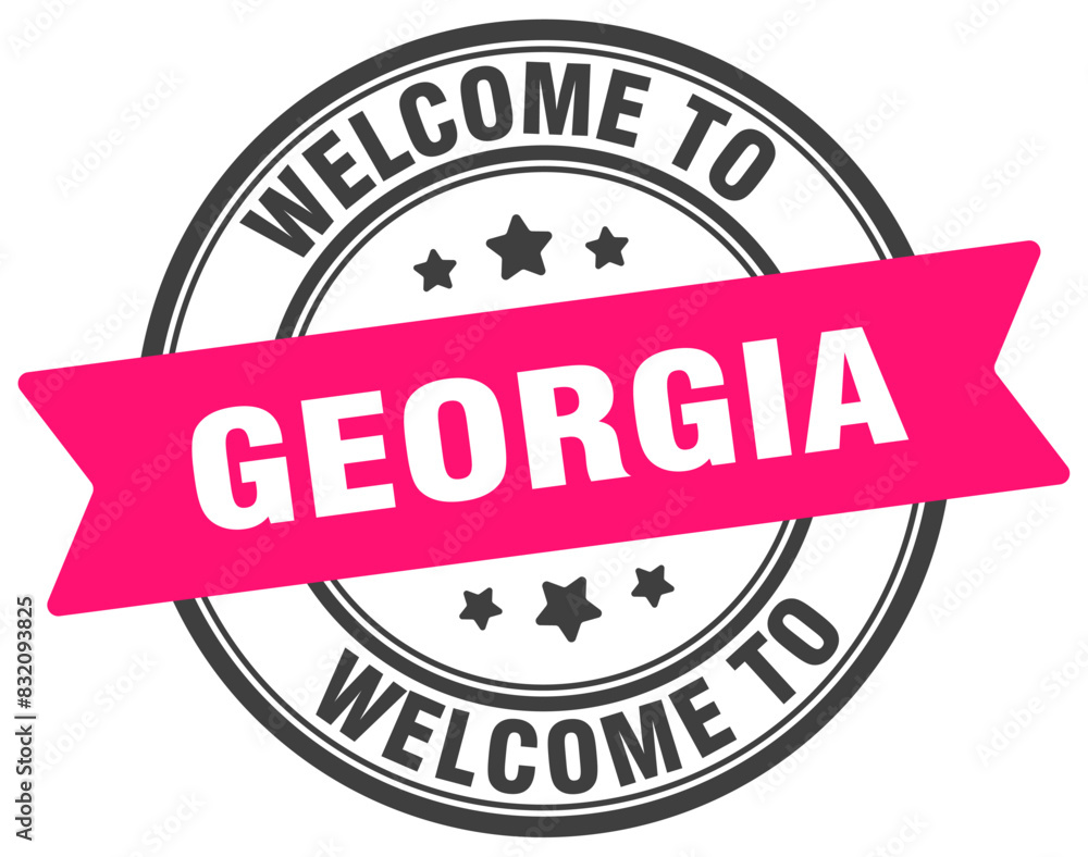 Welcome to Georgia stamp. Georgia round sign Welcome to Georgia stamp. Georgia round sign