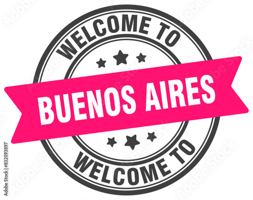 Welcome to Buenos Aires stamp. Buenos Aires round sign