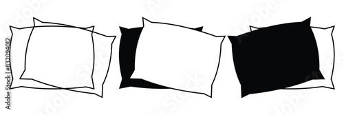 Wallpaper Mural Pillow icon, logo isolated on white background. Pillow icon set. Eps10 . Torontodigital.ca