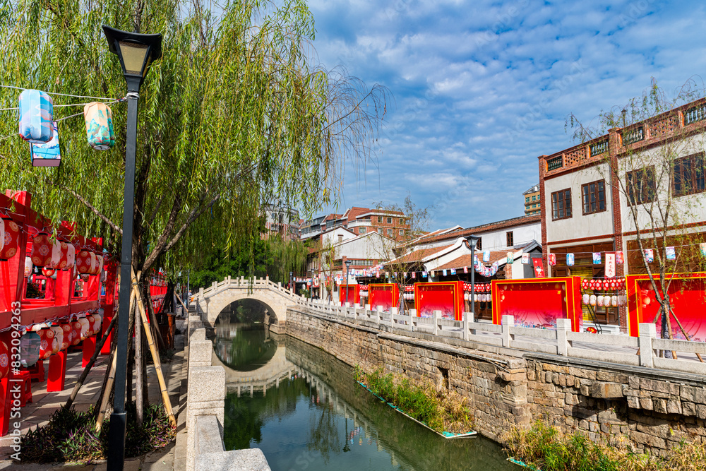 Little stream in the historic center of Zhangzhou, Fujian, China Little stream in the historic center of Zhangzhou, Fujian, China