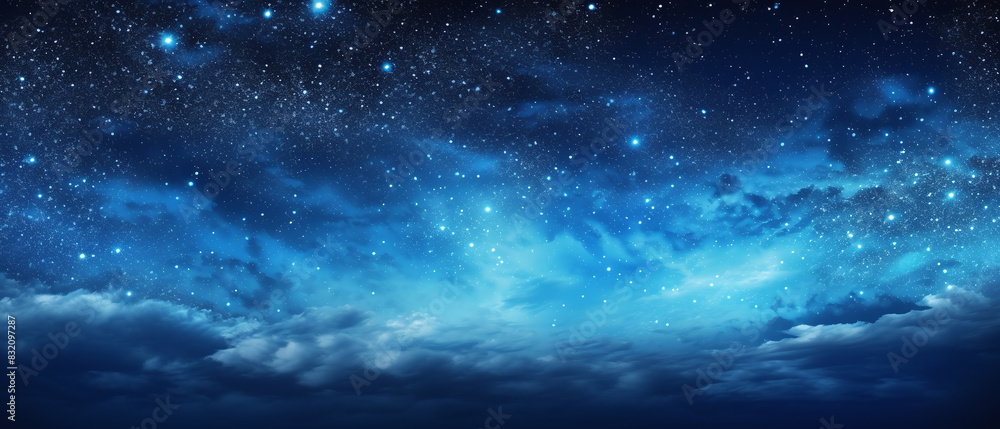 Highly Detailed Starry Night Sky Photography with Galaxy