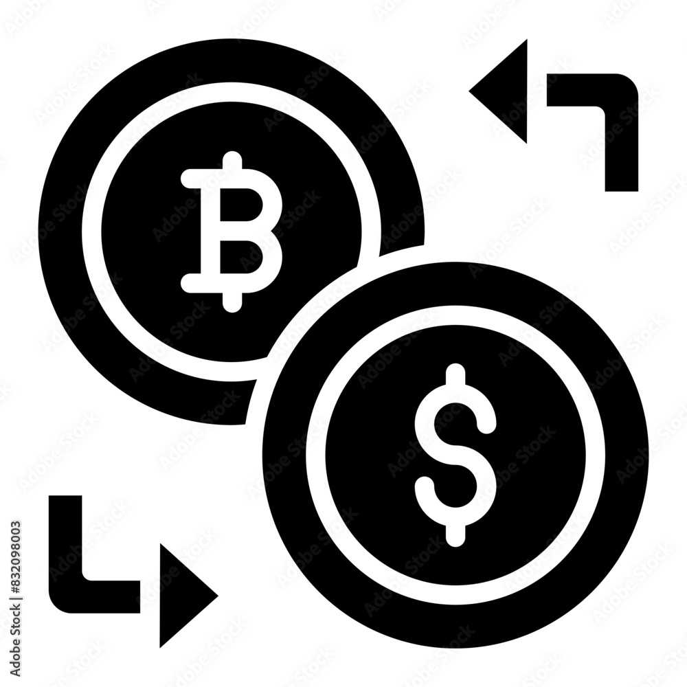 Bitcoin to dollar, concept of currency exchange
Bitcoin to dollar, concept of currency exchange
