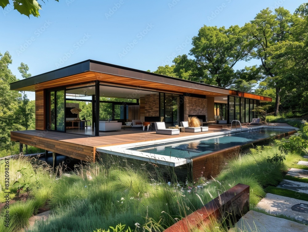 Linear and Low-Profile House with Clean Horizontal Lines
Linear and Low-Profile House with Clean Horizontal Lines