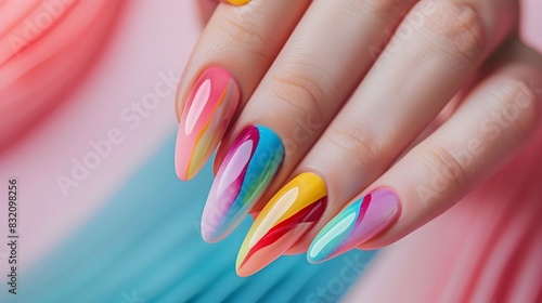 Vibrant Nail Art Showcasing the Power of Self-Expression and Confidence Boosting