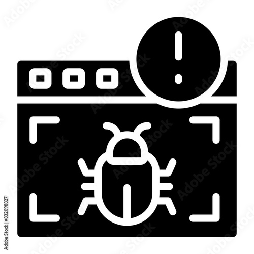 Trendy design icon of web bug

