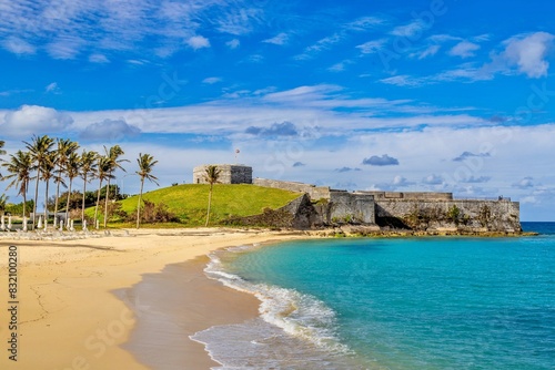 Fort St. Catherine, built in 1612, in service until the 20th century, now a museum, UNESCO World Heritage Site, St. George's Island, Bermuda, North Atlantic