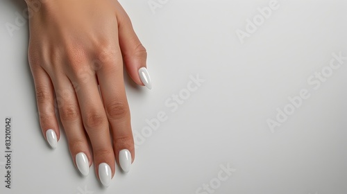 Capturing the Bonding Ritual with a Trusted Nail Technician on a Serene White Background