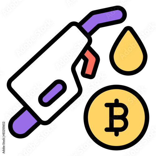 Premium download icon of bitcoin flow 

