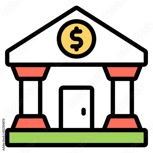 Creative design icon of bank

