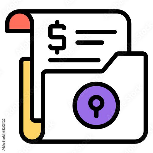 An icon design of business folder