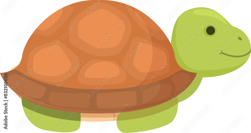 Adorable and cheerful cartoon turtle illustration. Perfect for kids' educational material and storybook designs. Isolated on a green naturethemed background Adorable and cheerful cartoon turtle illustration. Perfect for kids' educational material and storybook designs. Isolated on a green naturethemed background
