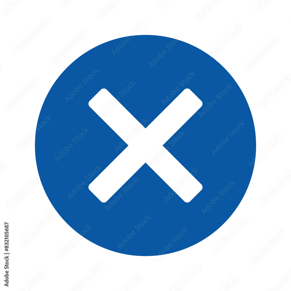 The icon shows a prohibition or stop icon surrounded by a circle The icon shows a prohibition or stop icon surrounded by a circle