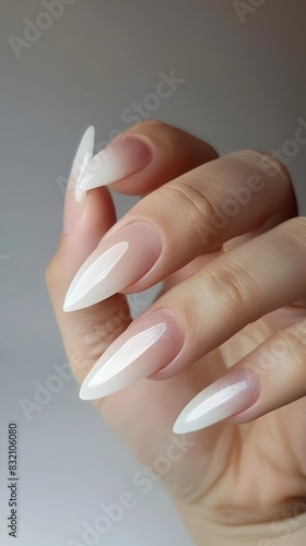 Perfectly Manicured Ombre Nails Reflect Elegant Feminine Style