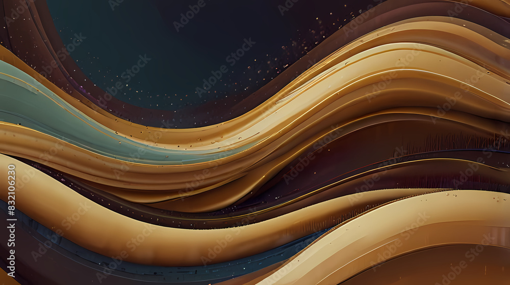 Fluid abstract background with earth tones theme