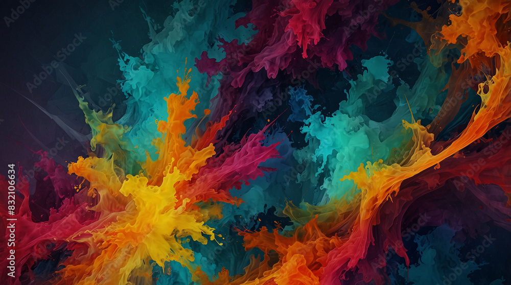 Abstract Color Background: Expressive Artistry in Vibrant Visuals