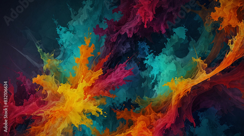 Abstract Color Background  Expressive Artistry in Vibrant Visuals