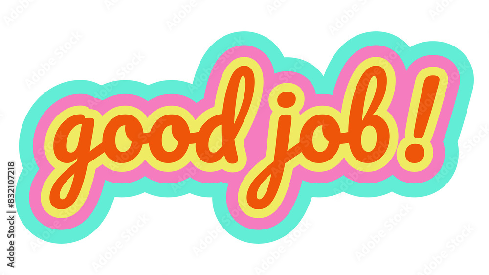 Obraz premium Orange Good Job! word design element