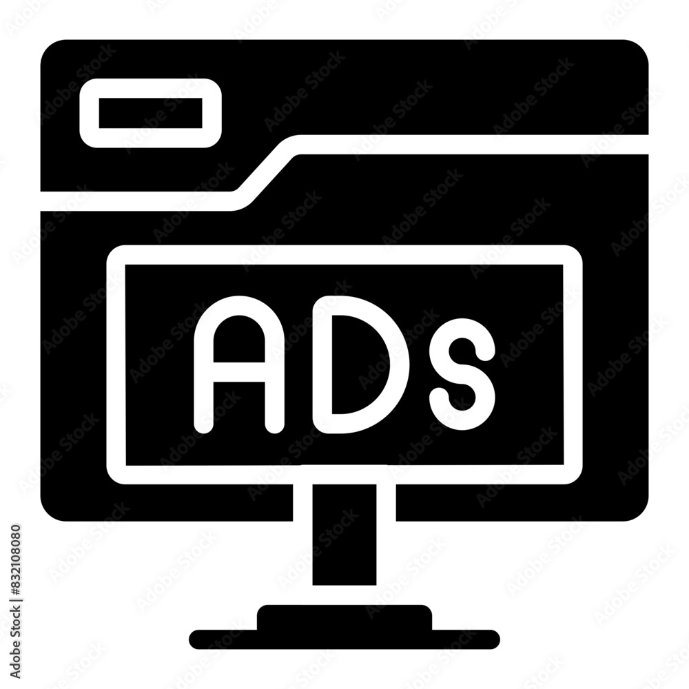 A beautiful design icon of online advertising
A beautiful design icon of online advertising