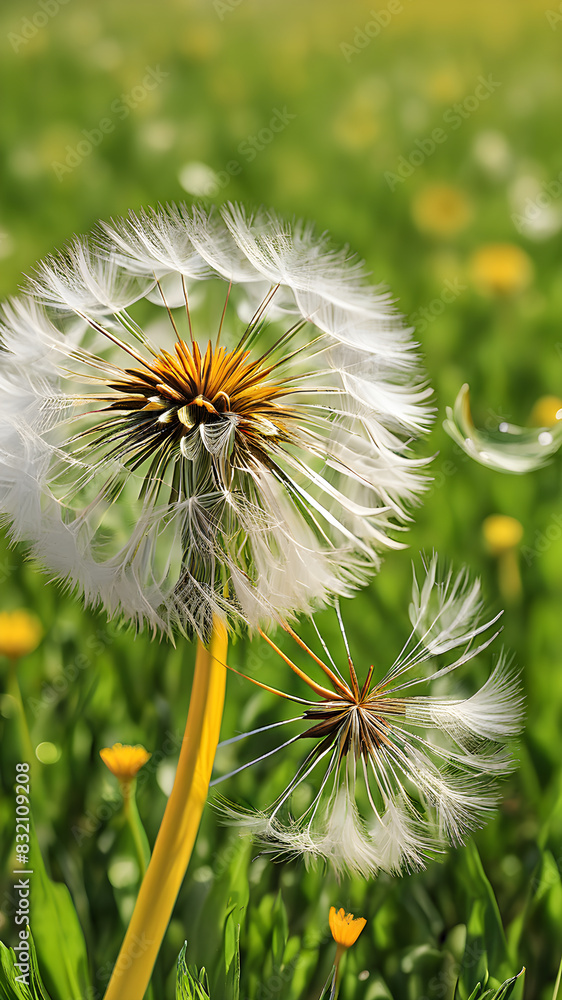 Fragile Elegance: Delicate Dandelion Macro Nature White Beauty Fragile Elegance: Delicate Dandelion Macro Nature White Beauty