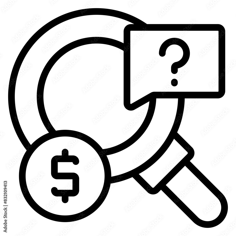 Creative design icon of search money
Creative design icon of search money