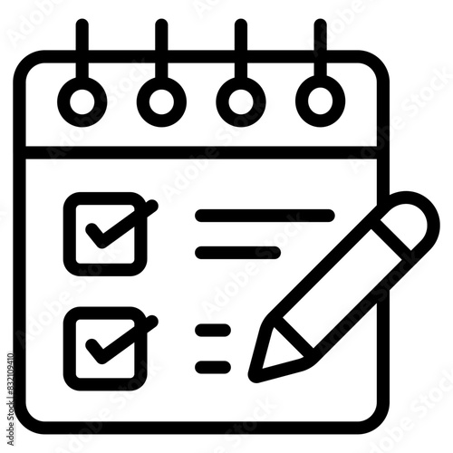 An icon design of agenda


