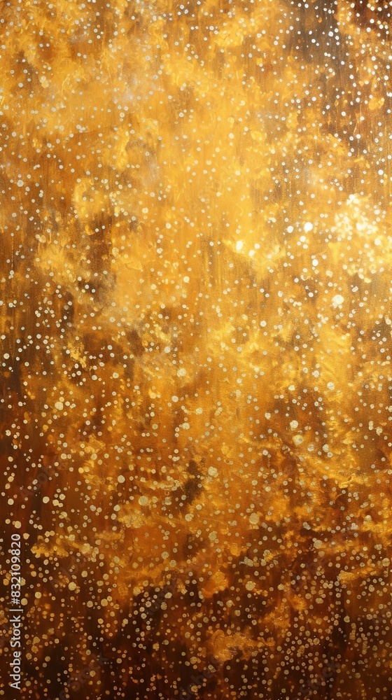 Luxury golden background with golden shining glowing glitter particles, festive Christmas and new year pattern.